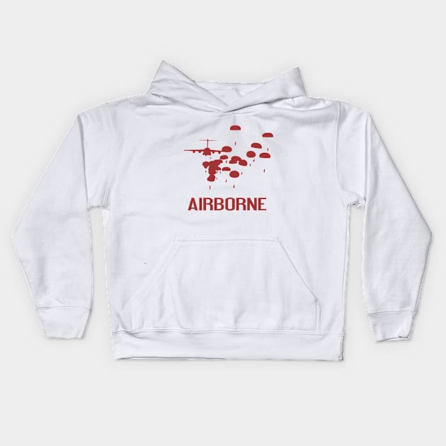 Airborne Kids Hoodie by Jared S Davies